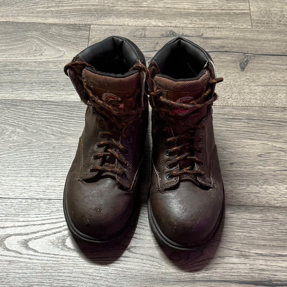 BRAHMA STEEL TOE Men's WORK BOOTS BROWN Size  7 1/2